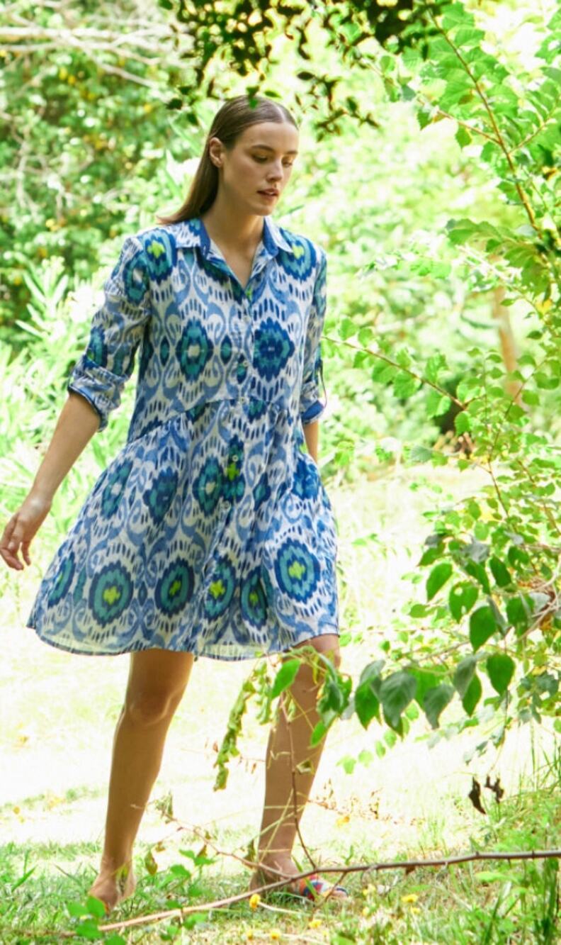 Ro’s Garden Blue June Deauville Dress Size XS